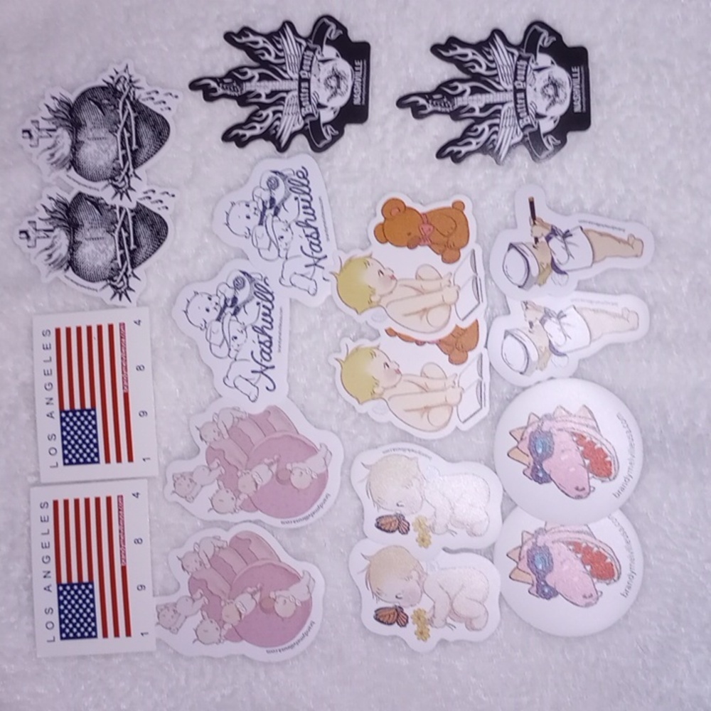 Brandy Melville pins and stickers